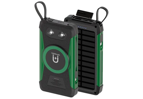 Power Bank Green Lion Solar Trex 10000mAh PD 20W GNSOLTX10PBK