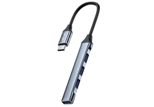 USB-хаб Green Lion 4 in 1 Type-C GN4N11HUSBCBK