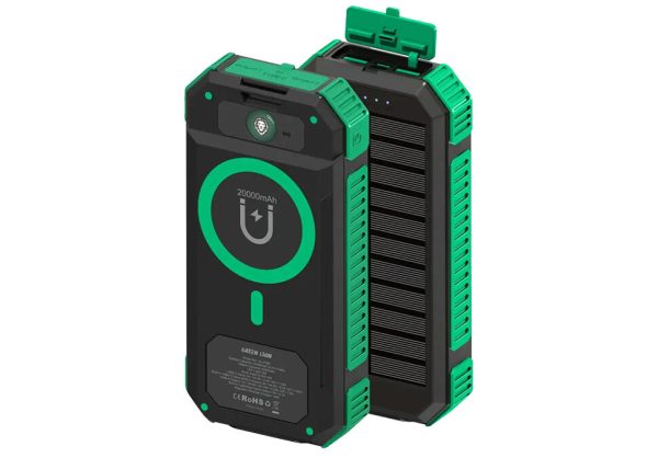 Power Bank Green Lion Solar Flex 20000mAh PD 20W GNSOFLX20PBK