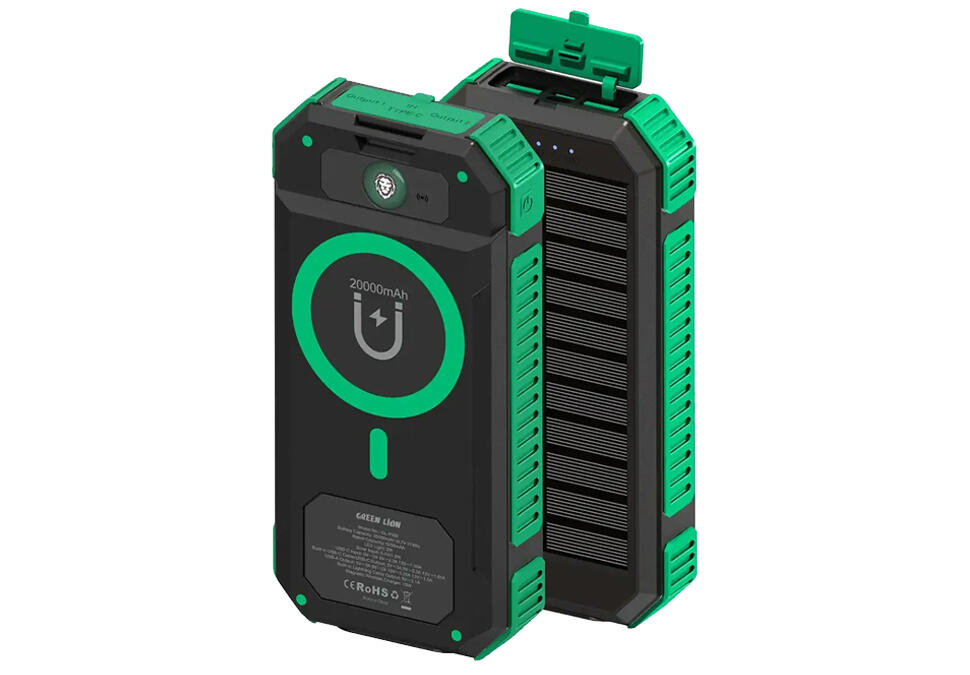 Power Bank Green Lion Solar Flex 20000mAh PD 20W GNSOFLX20PBK