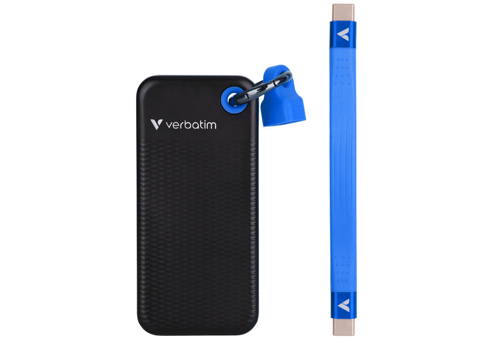 Портативный SSD Verbatim Pocket 1TB USB 3.2 Gen 2 Type-C Black/Blue 32191 — изображение 2